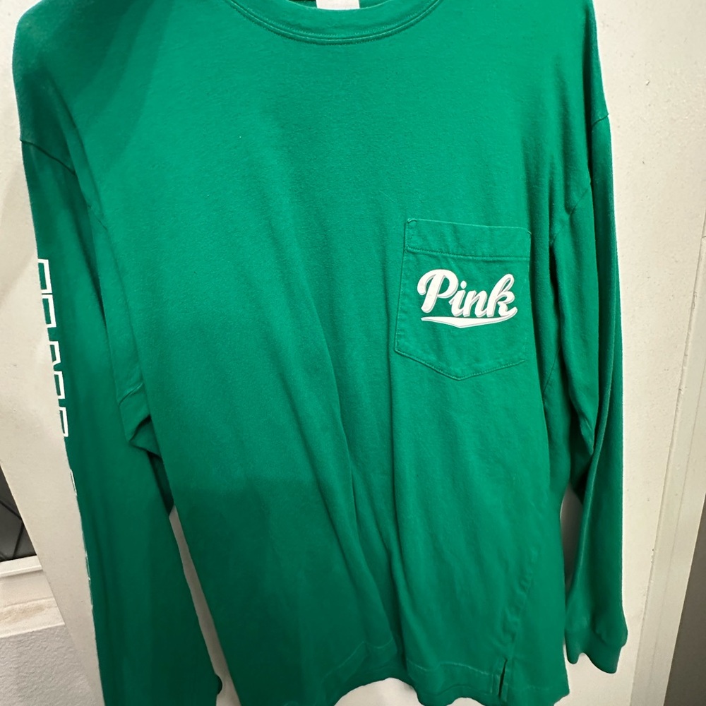 Green Long Sleeve Shirt with Pocket